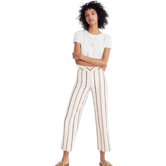 Cropped Striped Madewell Jeans - Picture 2 of 8